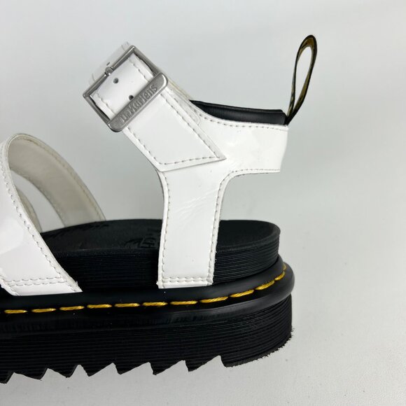 Dr Martens Womens Blaire White Patent Leather Strap Sandals Platform size 7 - Picture 12 of 16